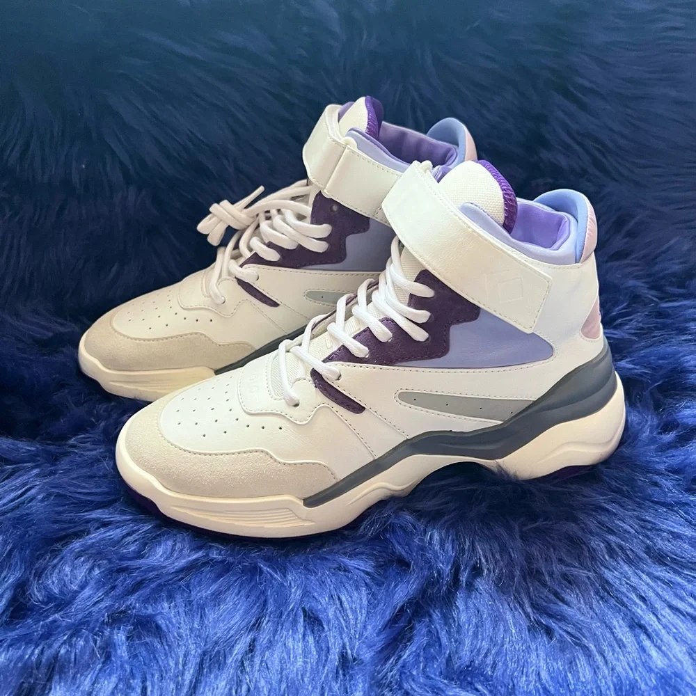 New! KOIO Aerobics Pearl Retro Colorblock High Top Platform Sneakers - Picture 9 of 16